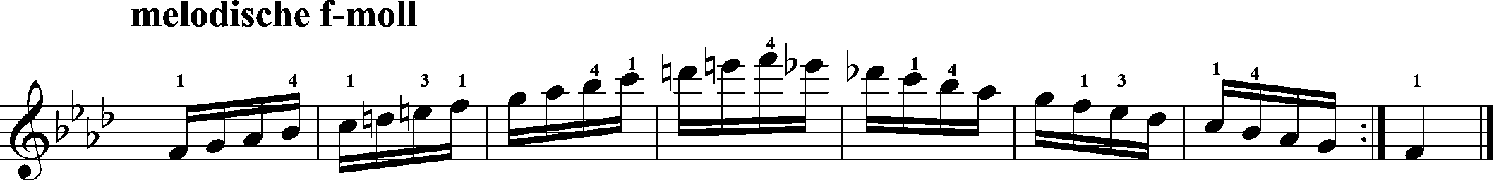 akkordeon, melodische f-moll, skalen, hanon